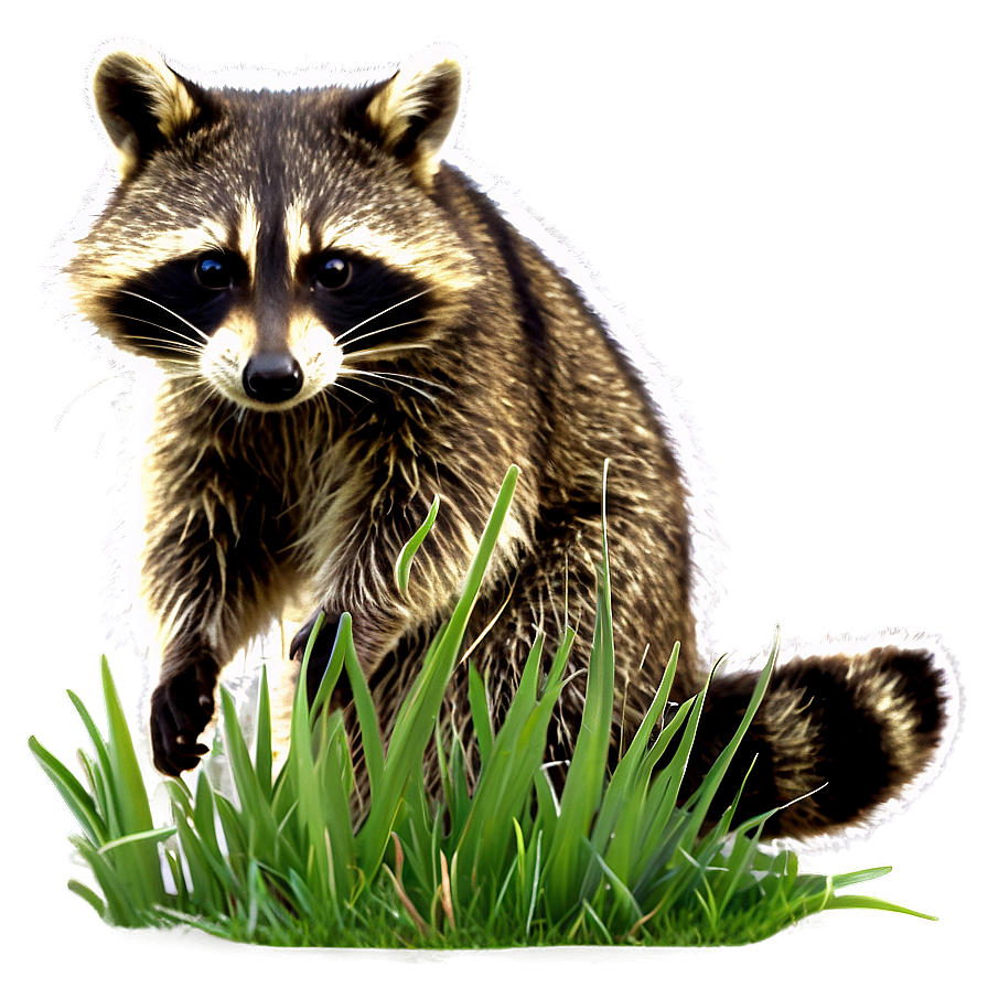 Raccoon In Grass Png Wik