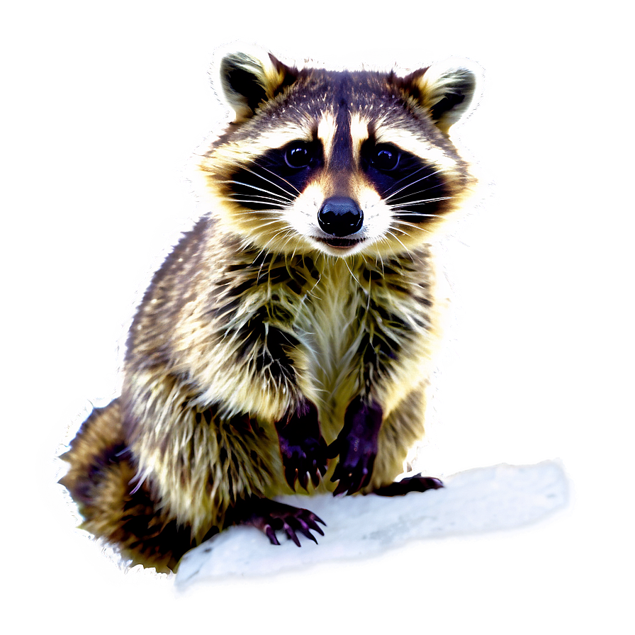 Raccoon In Snow Png Kbm11