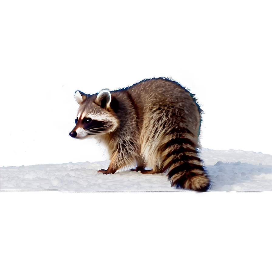 Raccoon In Snow Png Oec88