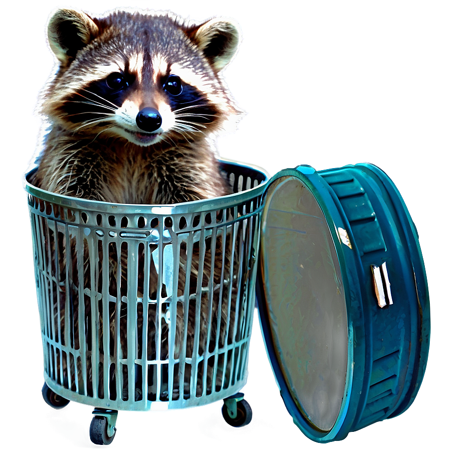 Raccoon In Trash Can Png 05232024