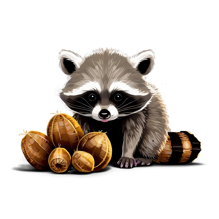 Raccoon With Acorn Png 33