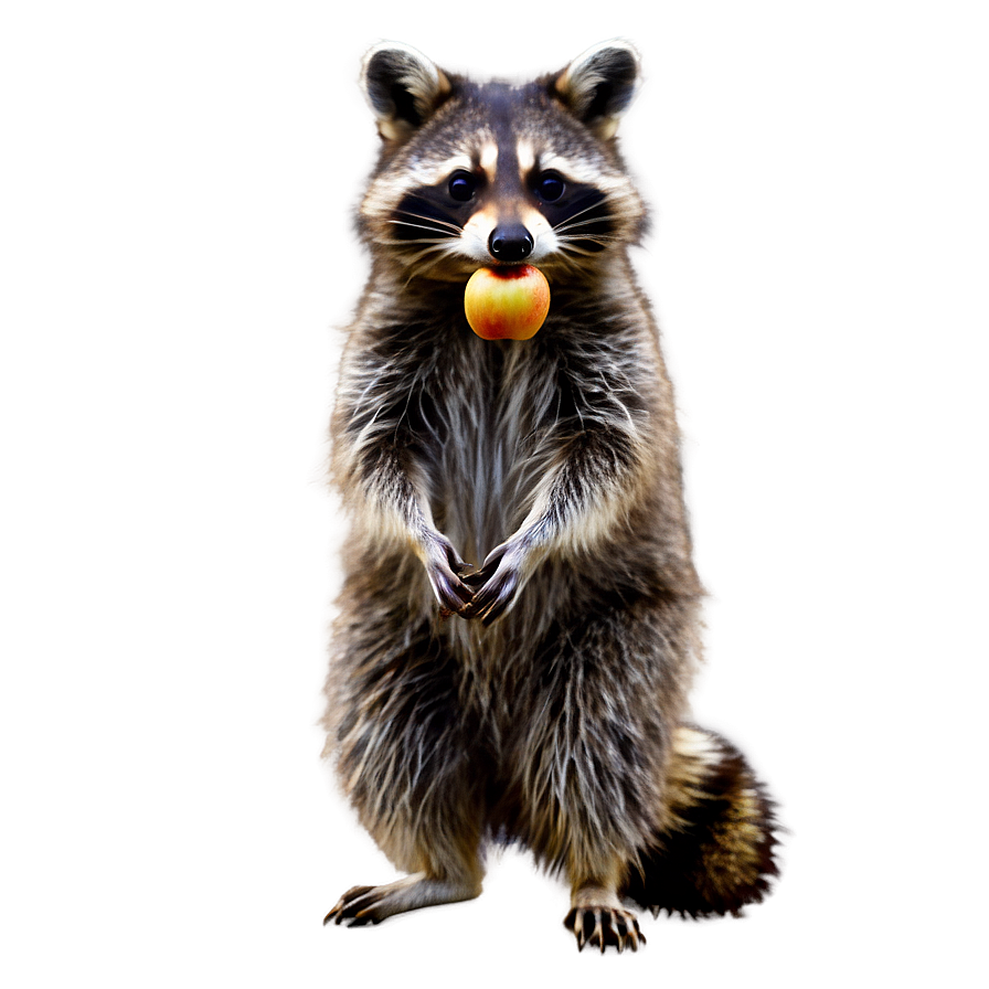 Raccoon With Apple Png Jnw