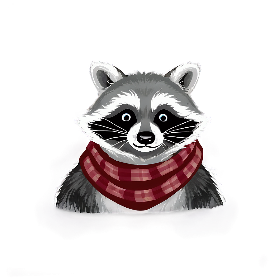 Raccoon With Scarf Png 05242024