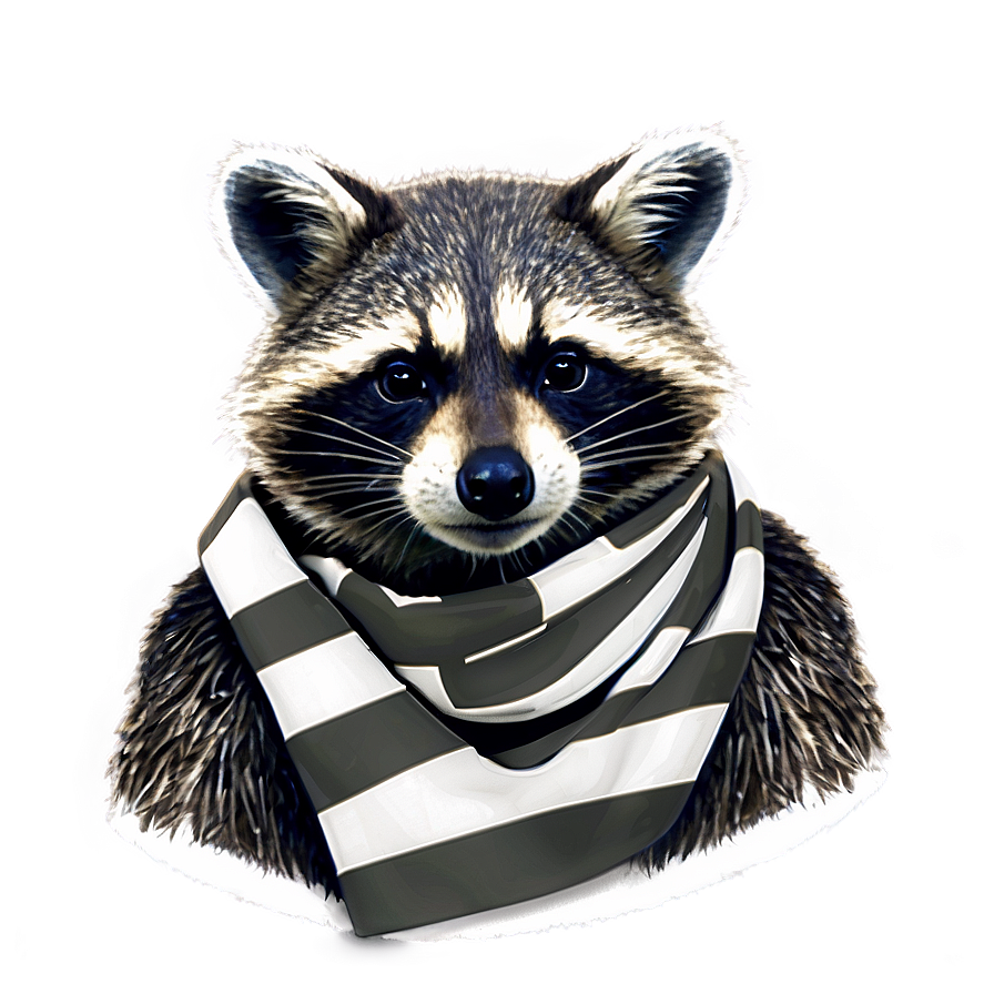 Raccoon With Scarf Png 60