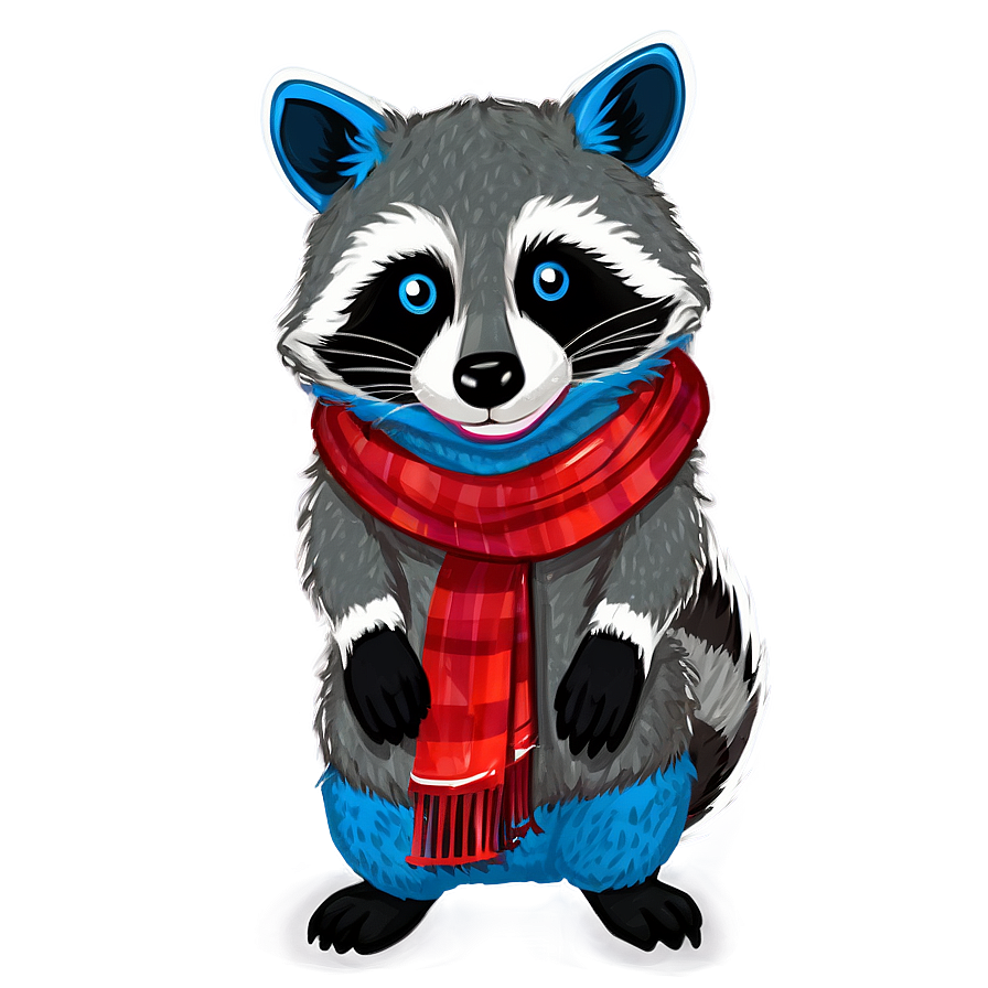 Raccoon With Scarf Png Fbf