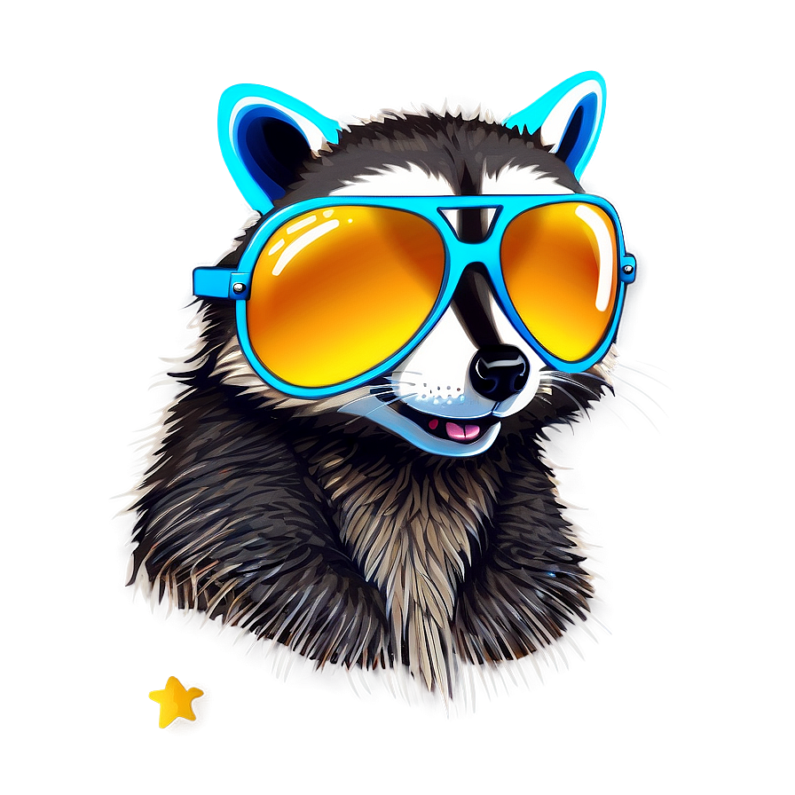 Raccoon With Sunglasses Png Oki52