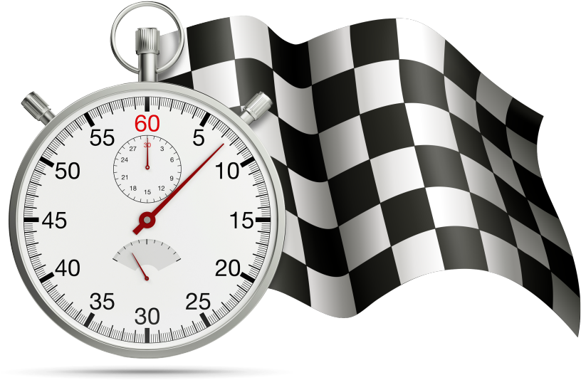 Racing Checkered Flagand Stopwatch