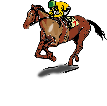 Racing Horseand Jockey Illustration