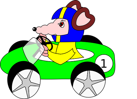 Racing Rat Cartoon