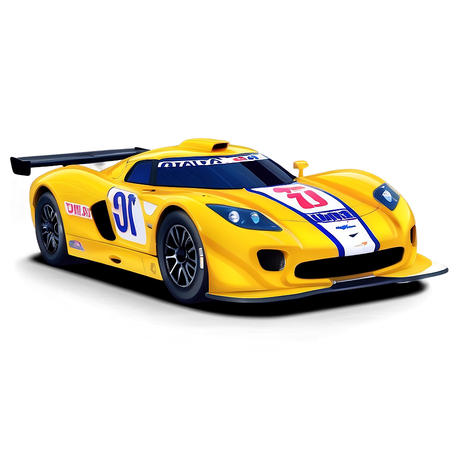 Racing Yellow Car Graphic Png Bkw6