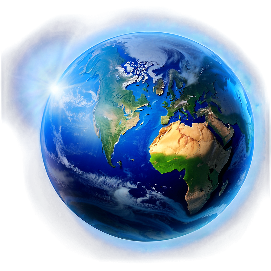 Radiant Blue Planet Glow Png Dfd