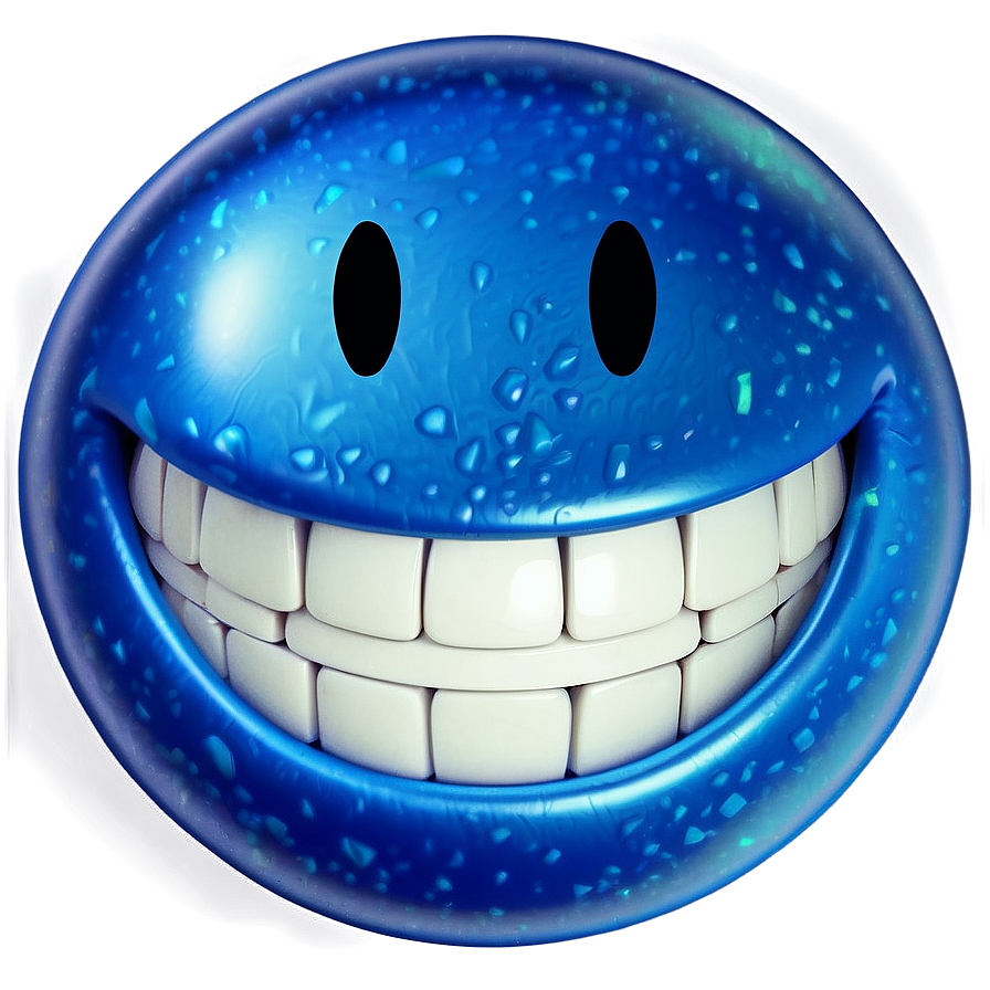 Radiant Blue Smiley Face Art Png Igb