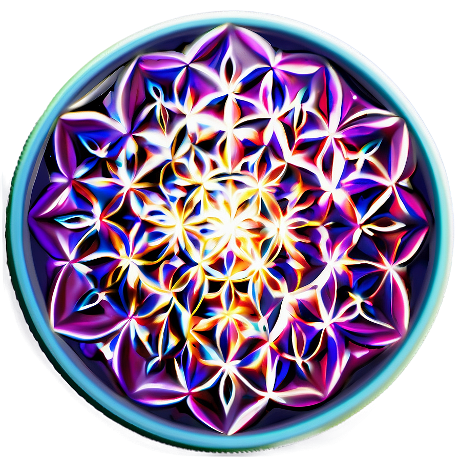 Radiant Flower Of Life Emblem Png Uay43