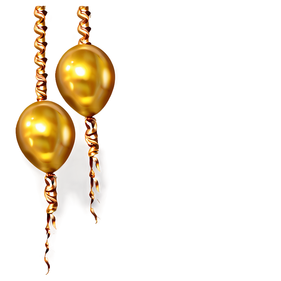 Radiant Gold Balloon Png 06212024