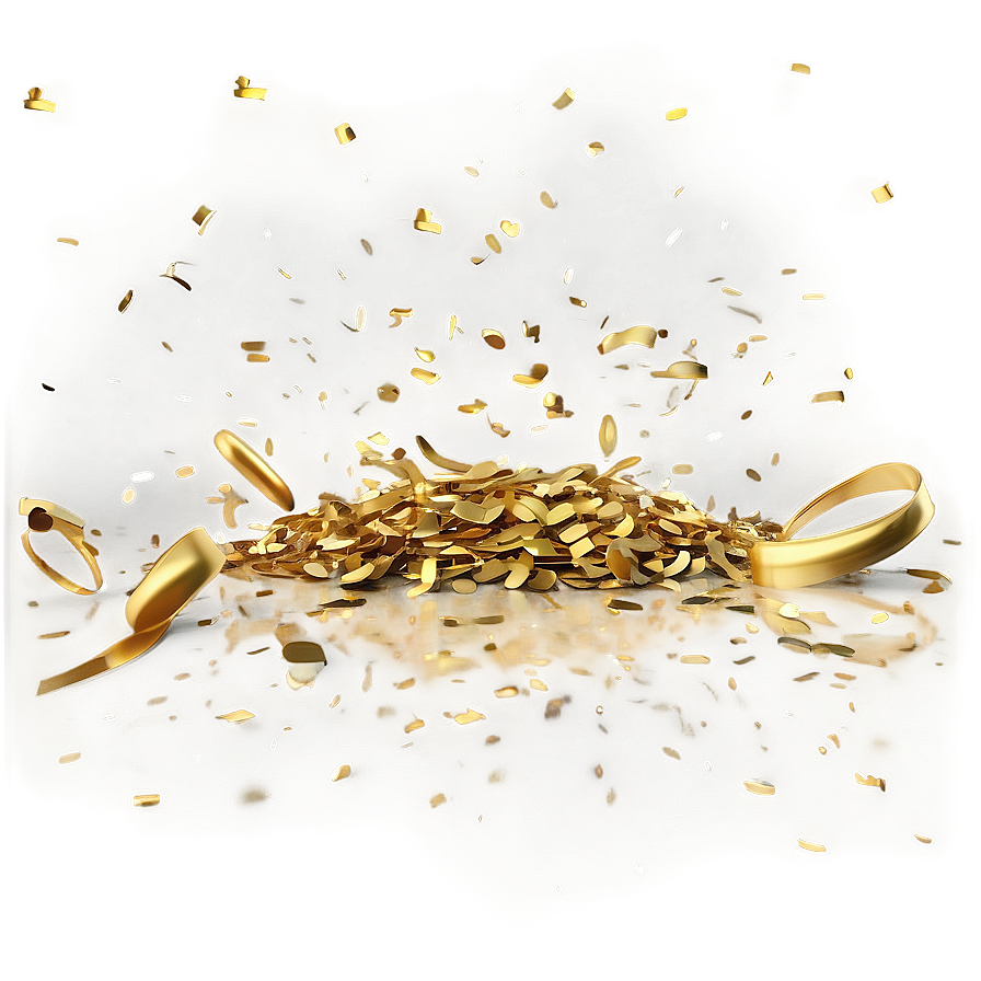 Radiant Gold Confetti Png 31