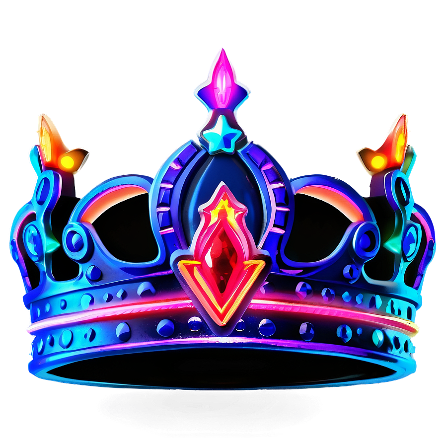 Radiant Neon Crown Emblem Png Rnc