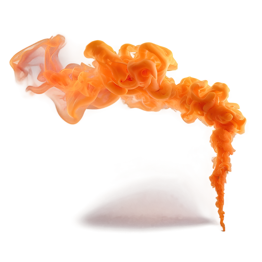 Radiant Orange Smoke Composition Png 1