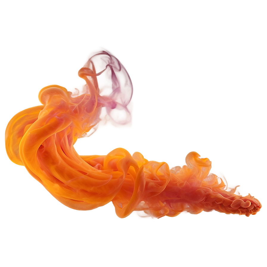 Radiant Orange Smoke Composition Png Vkm