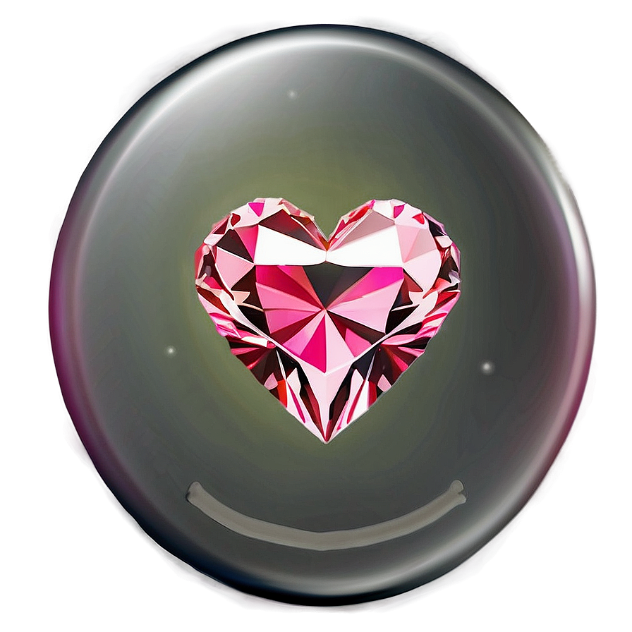 Radiant Pink Heart Diamond Clipart Png 06282024