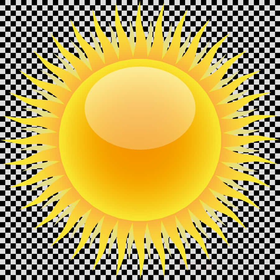 Radiant Sun Graphic Transparent Background