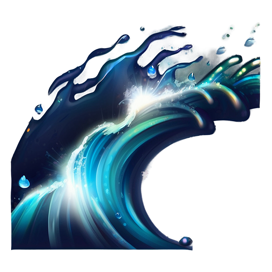 Radiant Wave Emoji Png 80