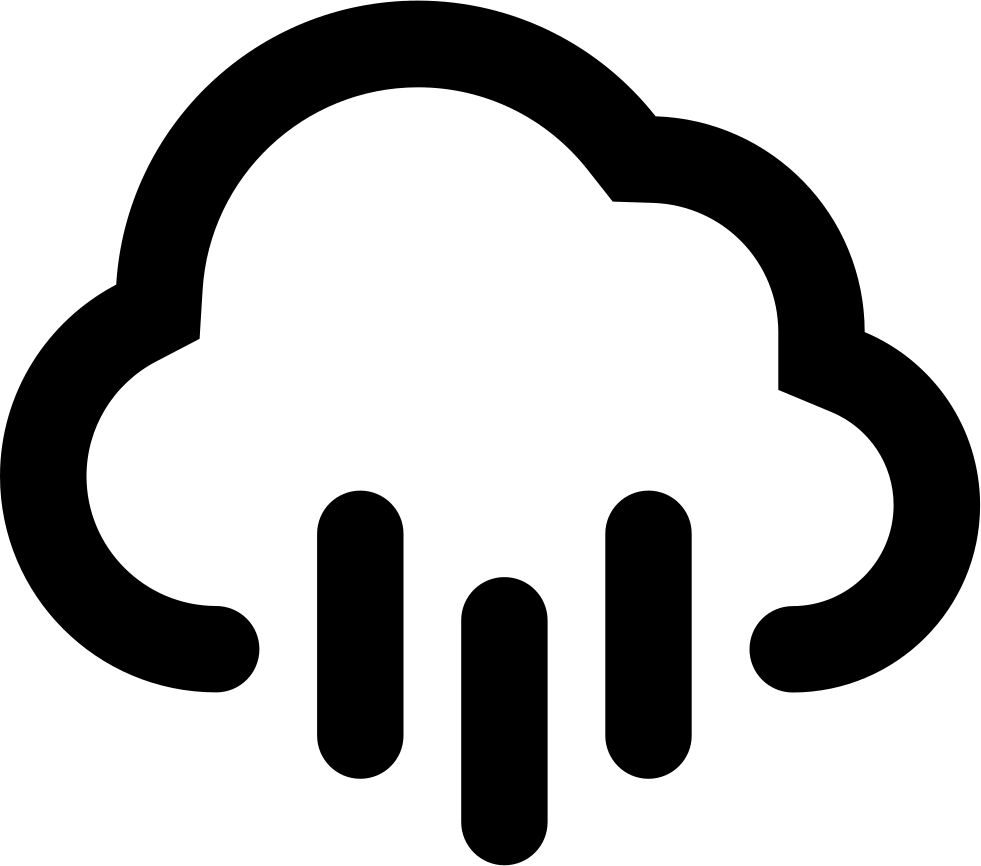 Rain Cloud Icon Blackand White