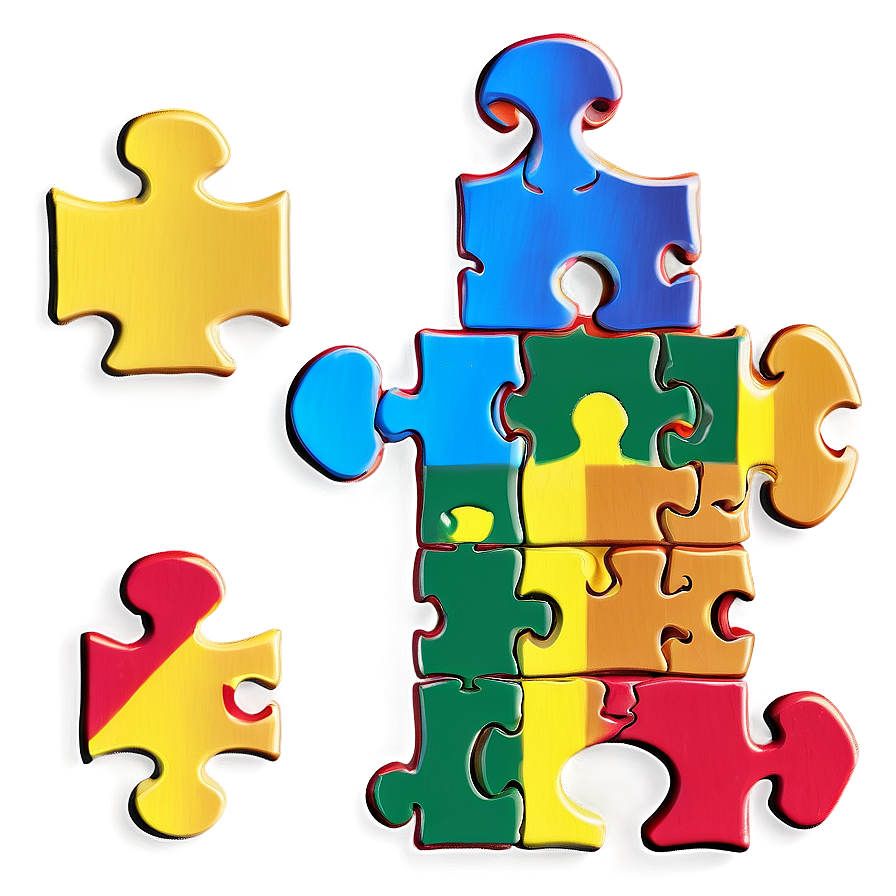 Rainbow Autism Puzzle Graphic Png 06122024