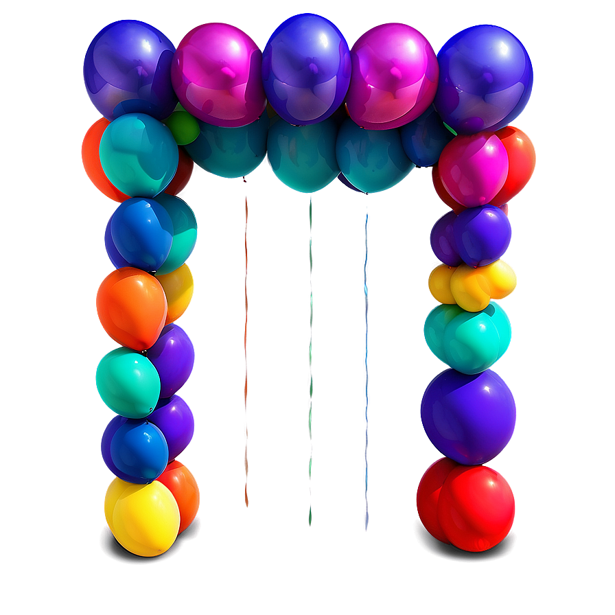 Rainbow Balloon Arch Setup Png Ifi31