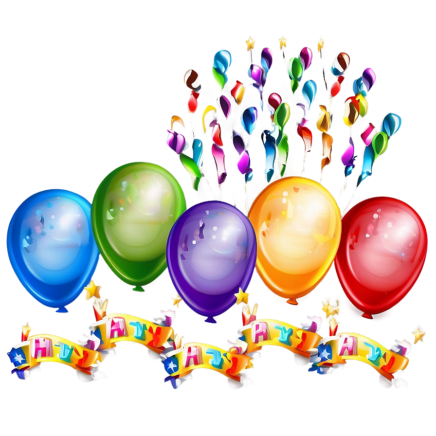 Rainbow Birthday Balloon Png Udc67