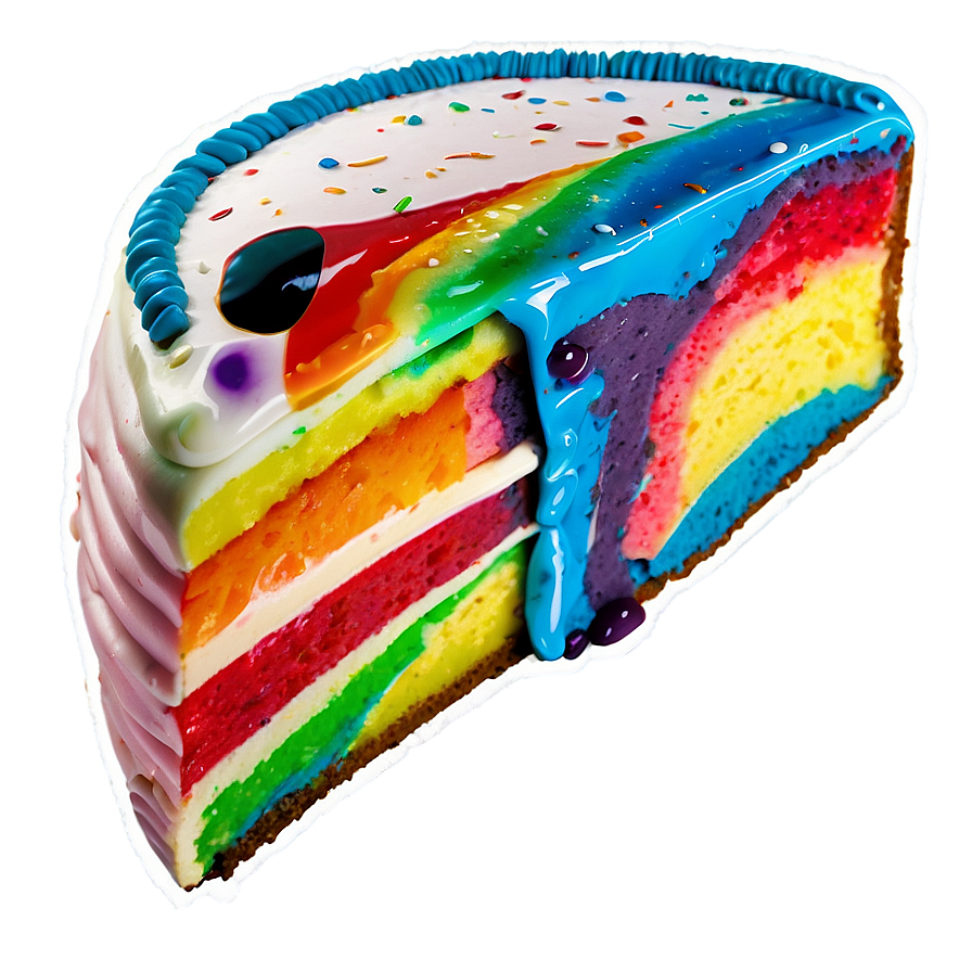 Rainbow Cake Slice Png 62