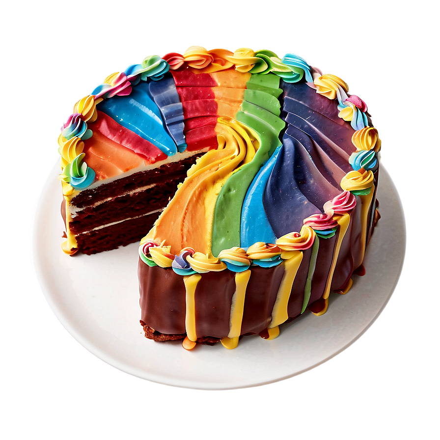 Rainbow Cake Slice Png Nxd