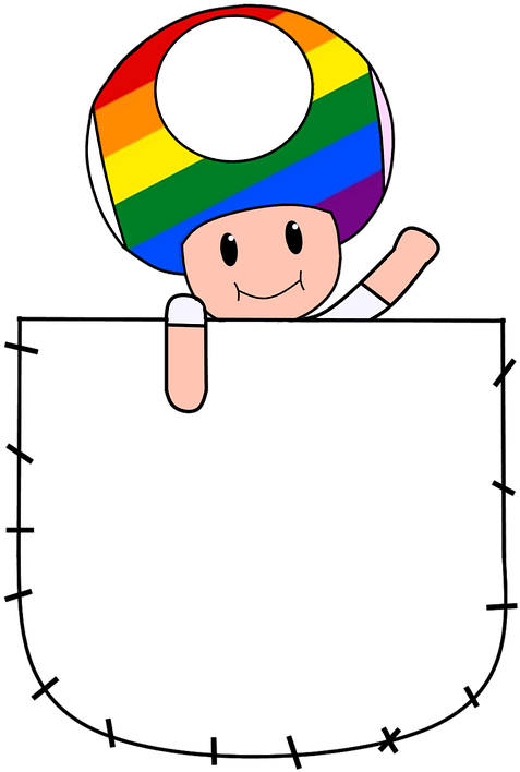 Rainbow Cap Smiling Cartoon Character