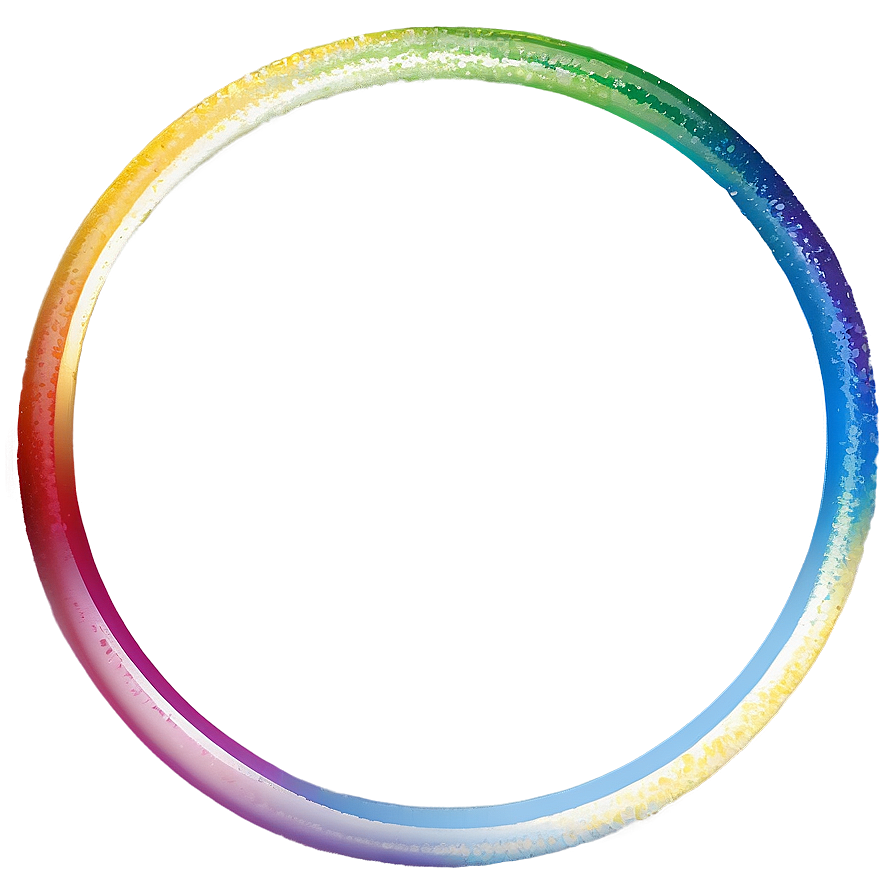 Rainbow Circle Abstract Painting Png Cld86