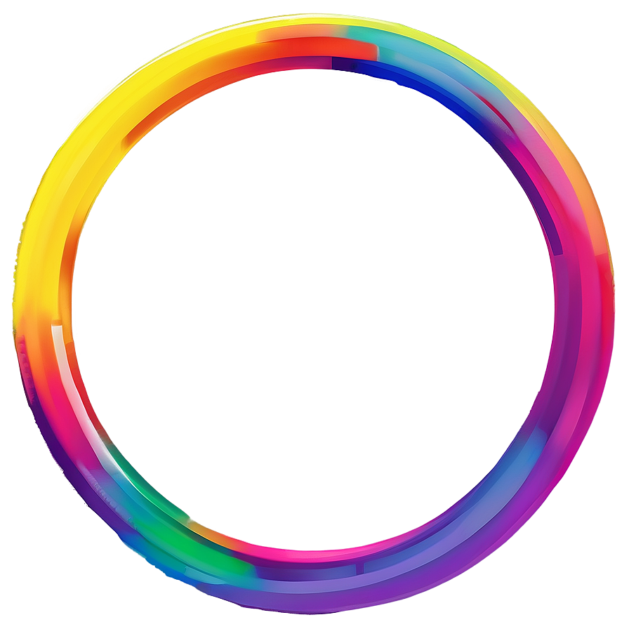 Rainbow Circle Digital Painting Png 06262024