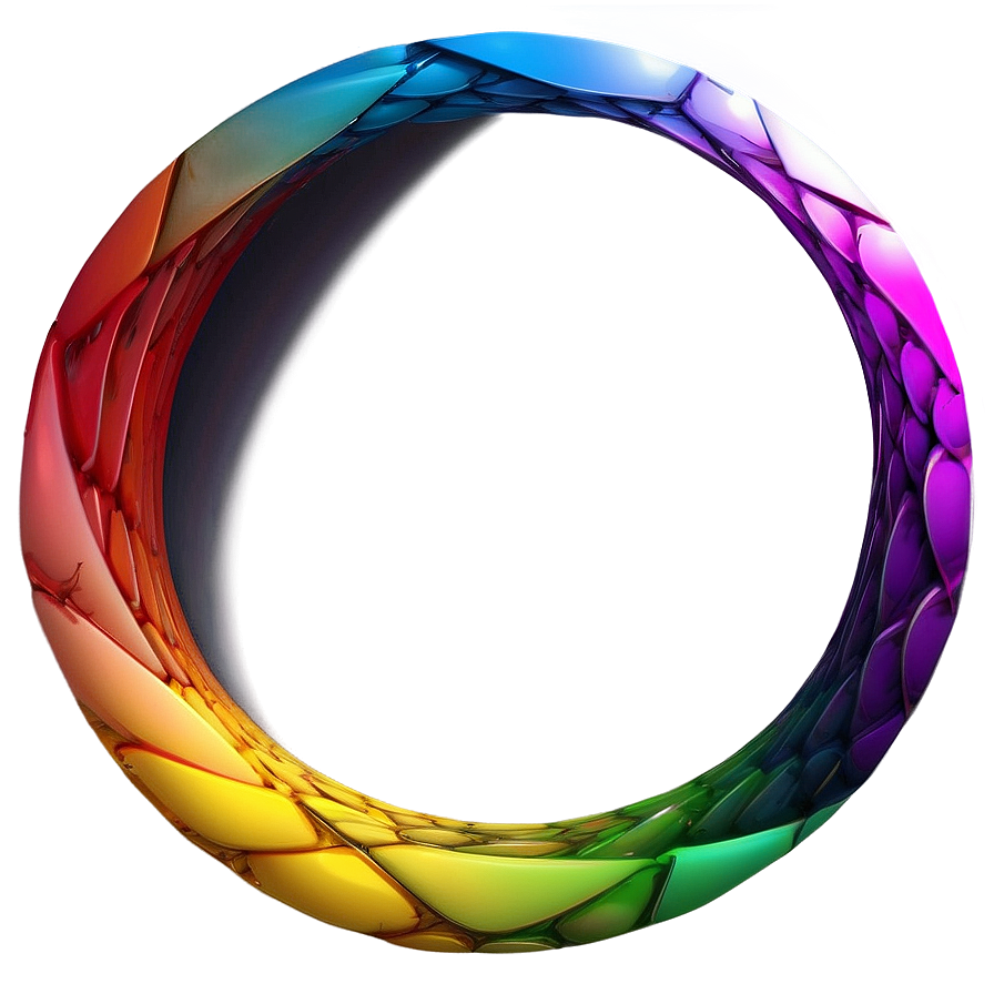 Rainbow Circle Fractal Art Png 06262024