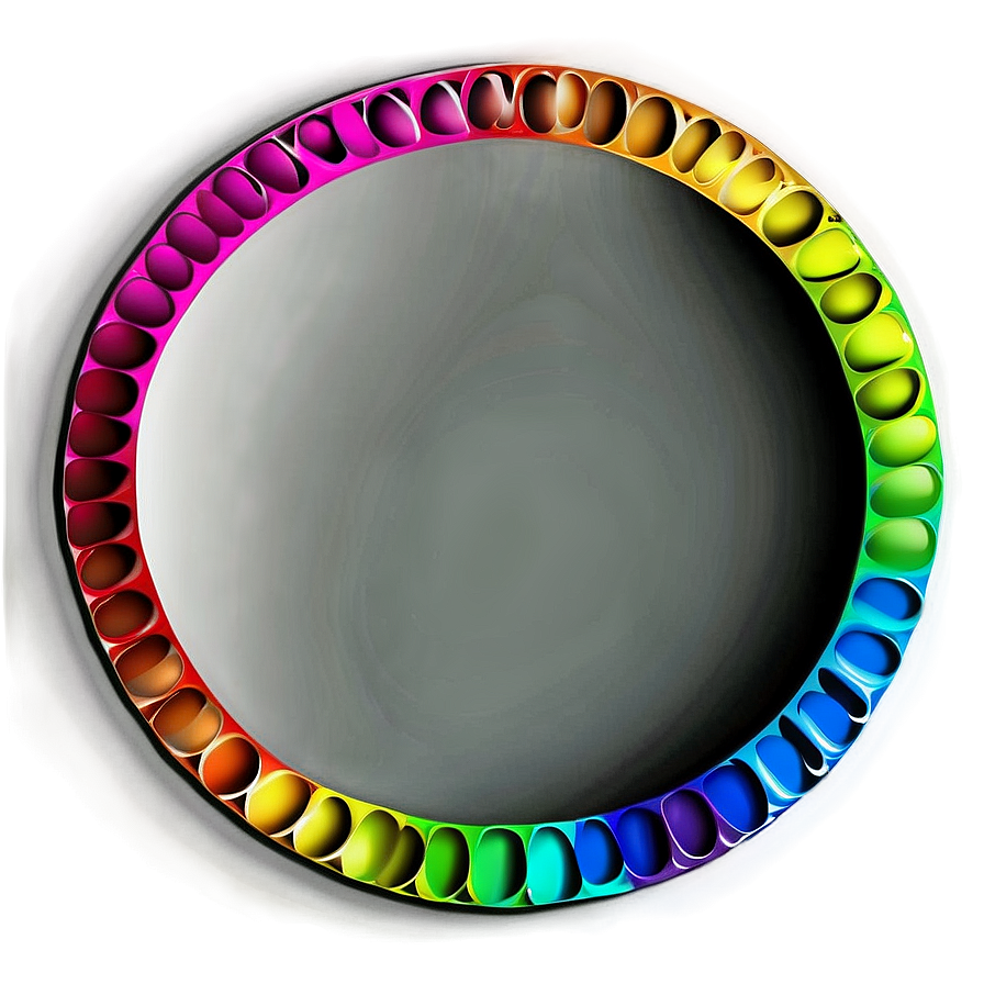 Rainbow Circle Mandala Design Png Vkt