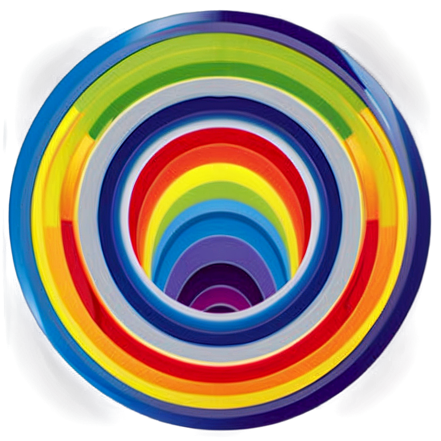 Rainbow Circle Optical Illusion Png Pec