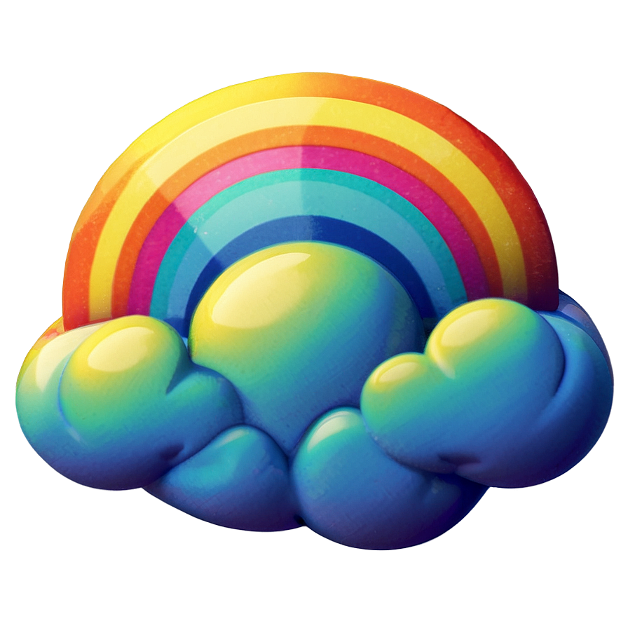 Rainbow Cloud Emoji Png Yih45