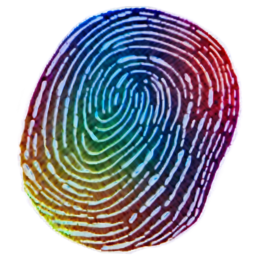 Rainbow Colored Fingerprint Png 05242024