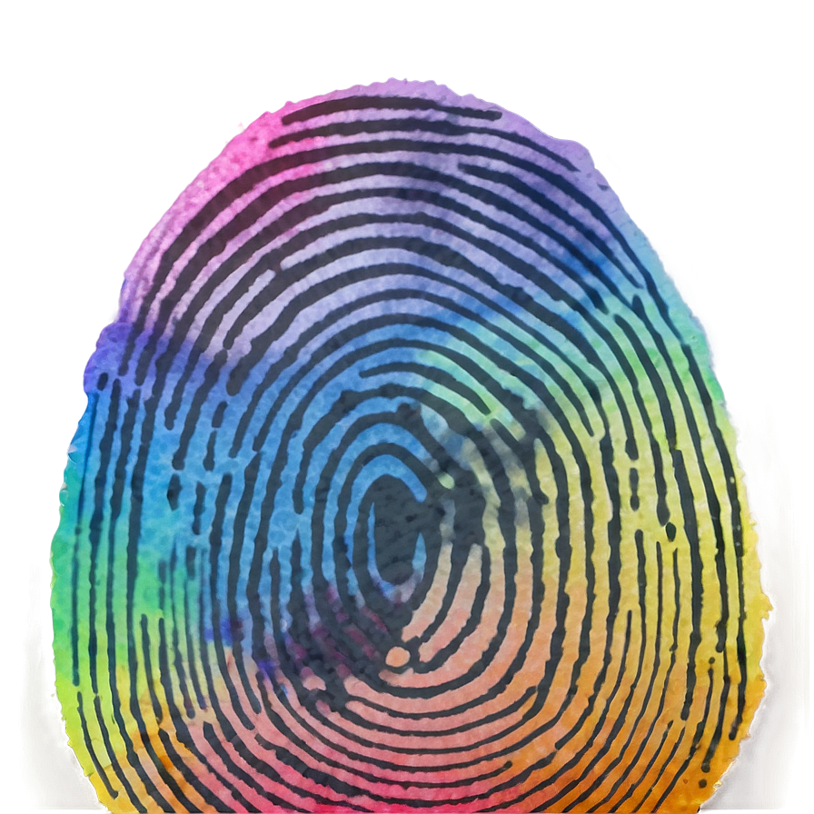 Rainbow Colored Fingerprint Png 49