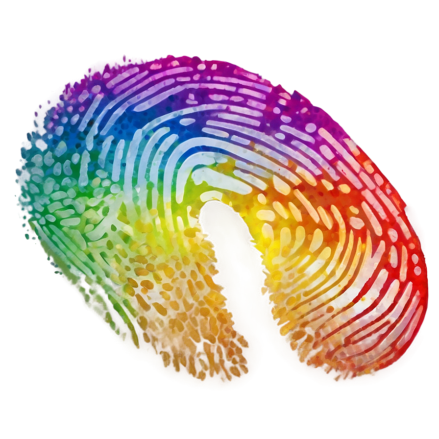 Rainbow Colored Fingerprint Png Qkk