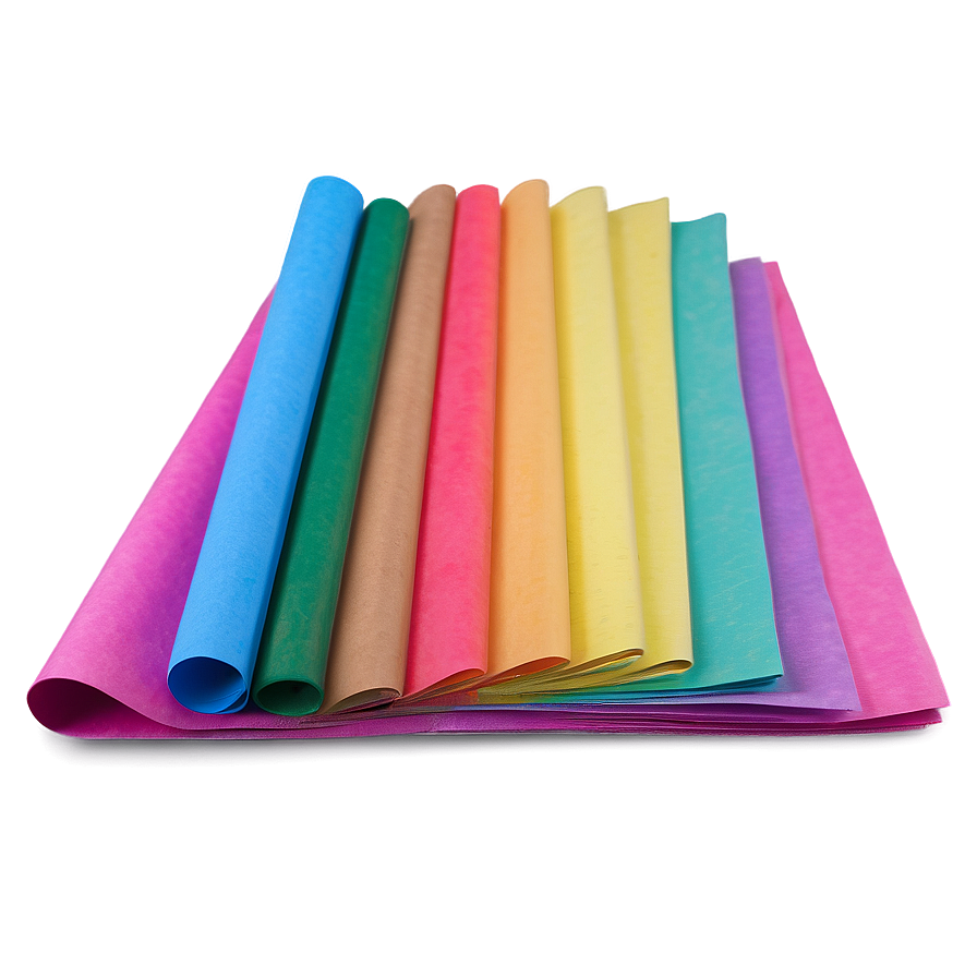 Rainbow Colored Papers Png Dij