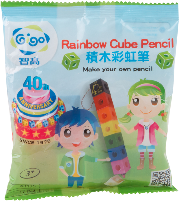 Rainbow Cube Pencil Packaging