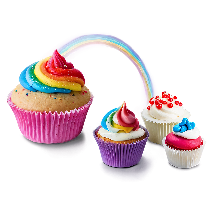 Rainbow Cupcake Png Wbw