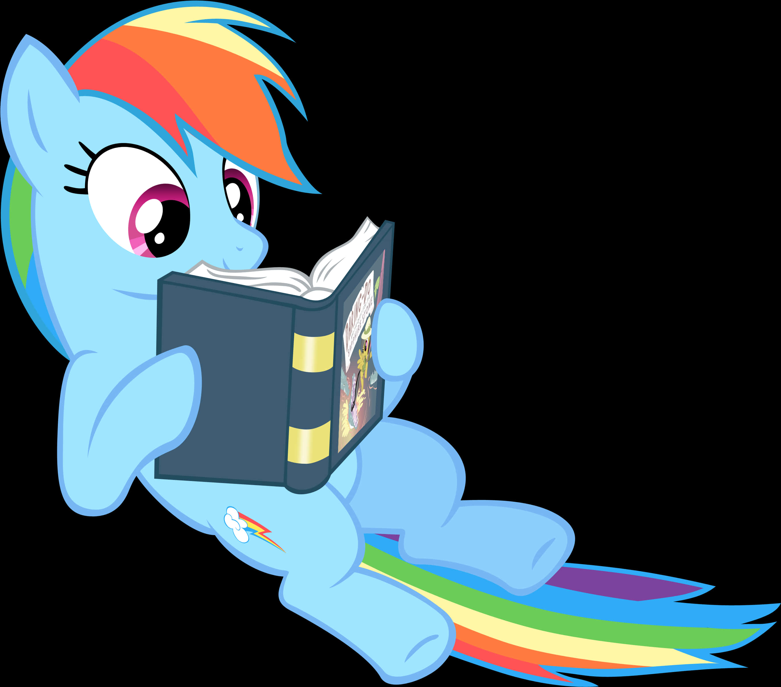 Rainbow Dash Reading Book