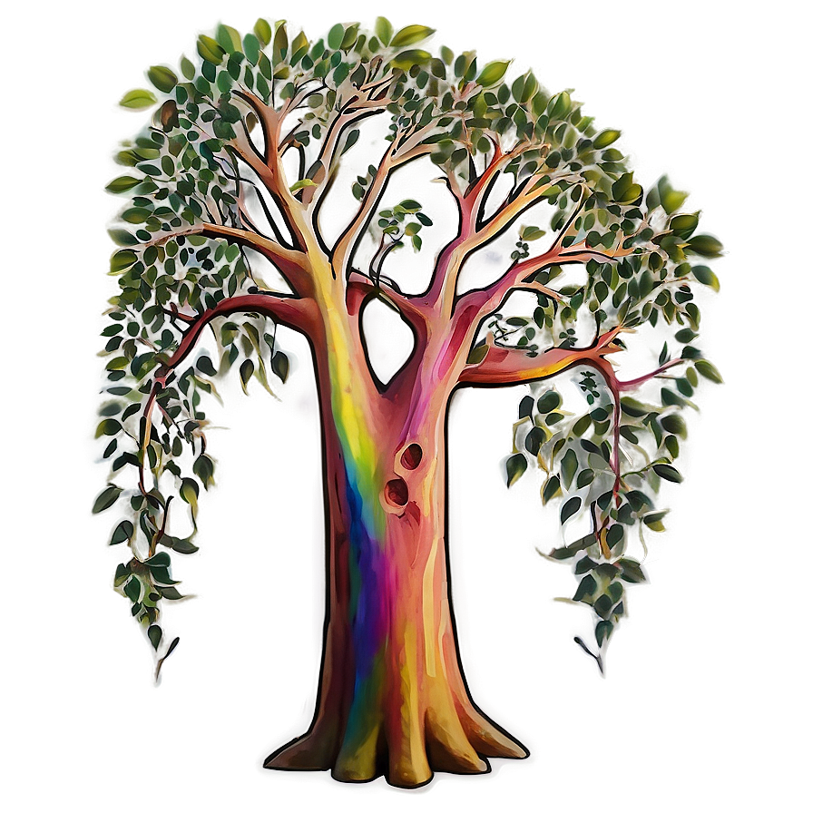 Rainbow Eucalyptus Tree Png 05242024