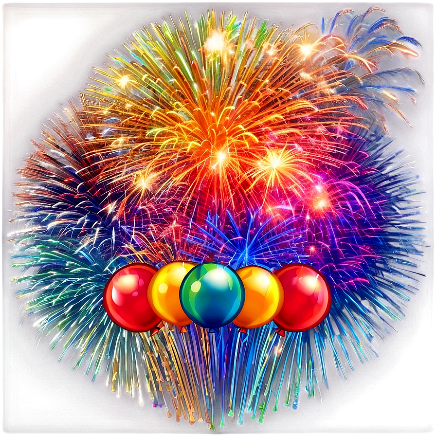 Rainbow Firework Burst Png 04292024