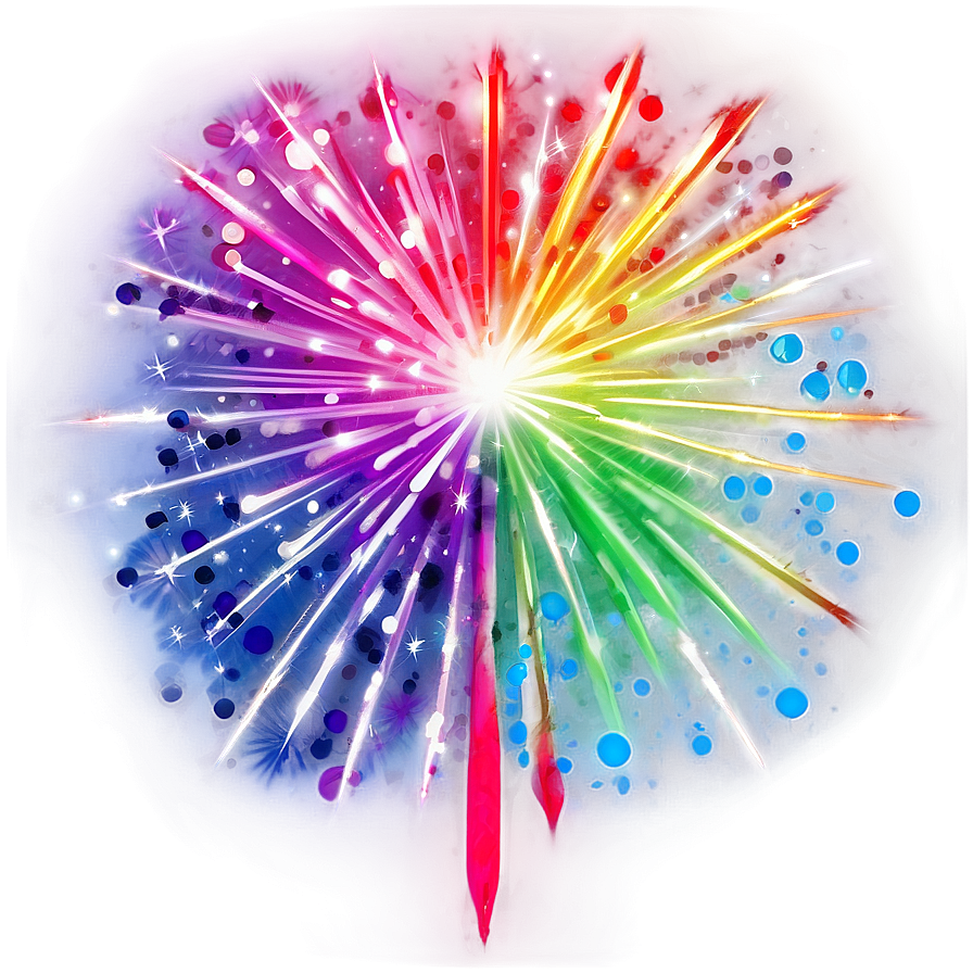 Rainbow Firework Burst Png 49