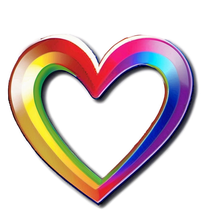 Rainbow Heart Background Png 05252024