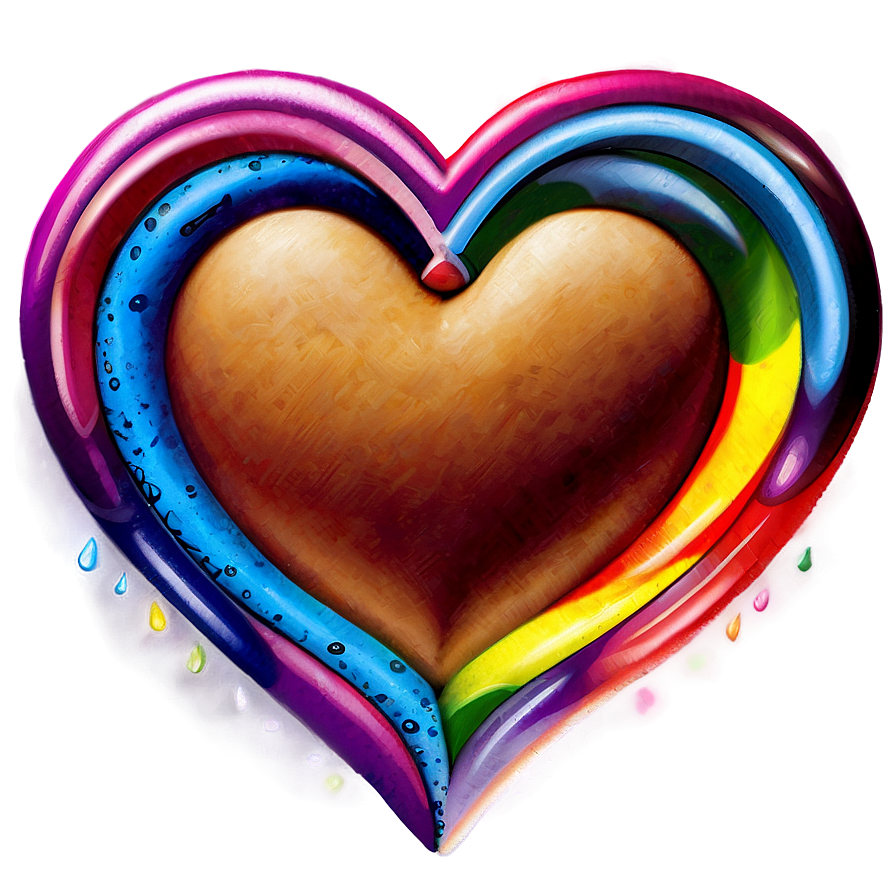 Rainbow Heart Color Png A